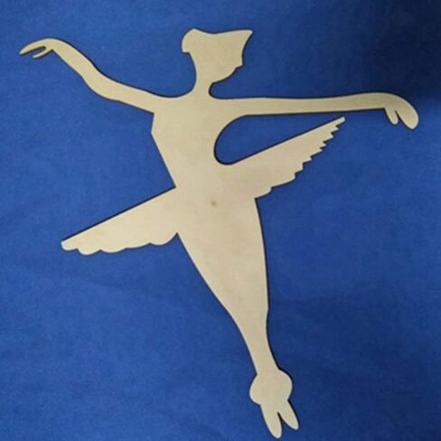 TENDYCOCO Ballerina Cutout Wooden Unfinished Ballet Dance Shape Slices DIY Wedding Party Home Decor Kids Toy Gift Favor 10pcs in Saudi Arabia