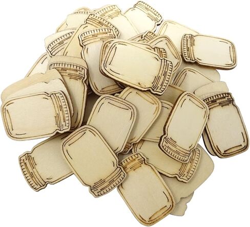 50 قطعة من قصاصات برطمانات خشبية من هونباي زخارف فنية لتزيين الحرف اليدوية in Kuwait