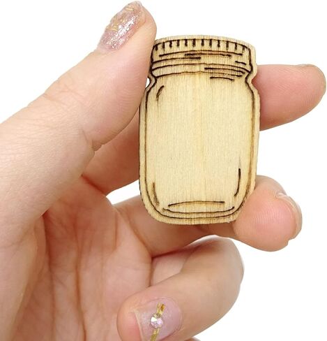 50 قطعة من قصاصات برطمانات خشبية من هونباي زخارف فنية لتزيين الحرف اليدوية in Kuwait