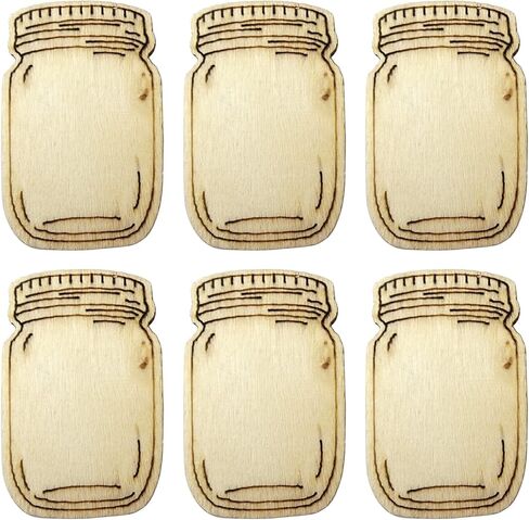 50 قطعة من قصاصات برطمانات خشبية من هونباي زخارف فنية لتزيين الحرف اليدوية in Kuwait