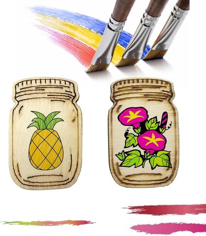 50 قطعة من قصاصات برطمانات خشبية من هونباي زخارف فنية لتزيين الحرف اليدوية in Kuwait