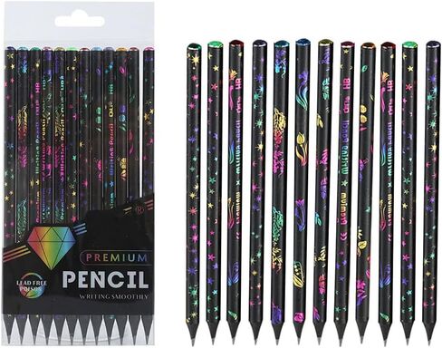 12 قطعة من أقلام الرصاص الملونة HB للرسم الفني، للطلاب الذين يقومون بكتابة اللوازم المدرسية، مثالية لفن الرسم والرسم والتظليل وأقلام الرصاص للفنانين للمبتدئين والفنانين المحترفين in Kuwait