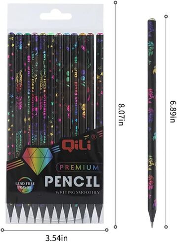12 قطعة من أقلام الرصاص الملونة HB للرسم الفني، للطلاب الذين يقومون بكتابة اللوازم المدرسية، مثالية لفن الرسم والرسم والتظليل وأقلام الرصاص للفنانين للمبتدئين والفنانين المحترفين in Kuwait