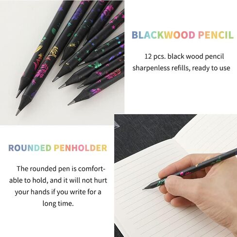 12 قطعة من أقلام الرصاص الملونة HB للرسم الفني، للطلاب الذين يقومون بكتابة اللوازم المدرسية، مثالية لفن الرسم والرسم والتظليل وأقلام الرصاص للفنانين للمبتدئين والفنانين المحترفين in Kuwait