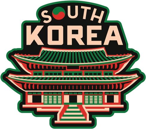 Vagabond Heart South Korea Sticker - Weatherproof Vinyl Decal - Republic of Korea Souvenir in Saudi Arabia