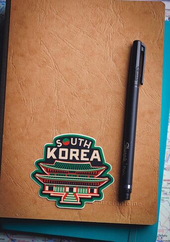 Vagabond Heart South Korea Sticker - Weatherproof Vinyl Decal - Republic of Korea Souvenir in Saudi Arabia