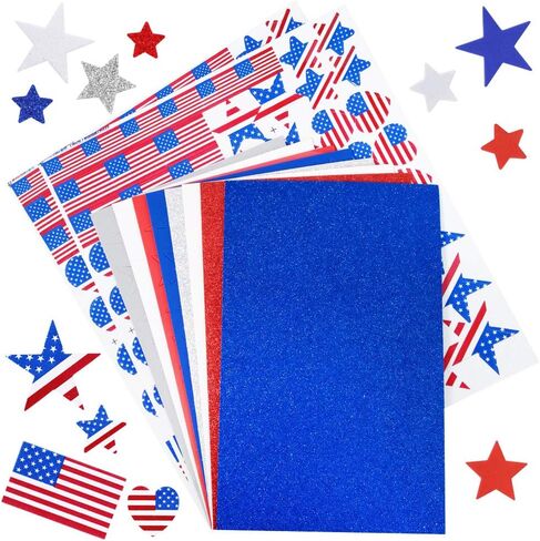 502 قطعة 4 أحجام متنوعة ملصقات وطنية نجوم متنوعة ملصقات نجم العلم الأمريكي القلب ستار فوم ملصقات في أحمر أزرق فضي أبيض رمادي ذاتي لاصق 2.5 سم 1.5 بوصة 2.5 بوصة لـ 4 يوليو ديكور الحرف in Kuwait