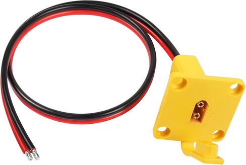 RIIEYOCA XT60 Adapter with Mount Panel Cable 12AWG XT60 Male Plug with Mount Panel to Bare Wire Power Cable for RC Lipo Battery Solar Panel E-Bike Skyzone FPV Monitor Power Supply (1M) in Kuwait