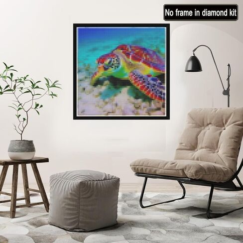 Rovepic 5D Diamond Painting Kits Turtles Animals Round Full Drill, DIY Paint with Diamonds Art Marine Life Crystal Rhinestone Cross Stitch for Home Office Wall Crafts Decorations 12×16 Inch in Kuwait