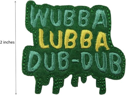 ReelFun Wubba Lubba Dub-Dub Meme Embroidered Iron On Patch in Saudi Arabia