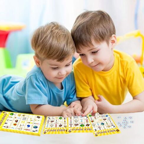 Fancy Land Bible Bingo Game for Vacation Bible School 24 Players for Kids Christian Sunday Church in Saudi Arabia