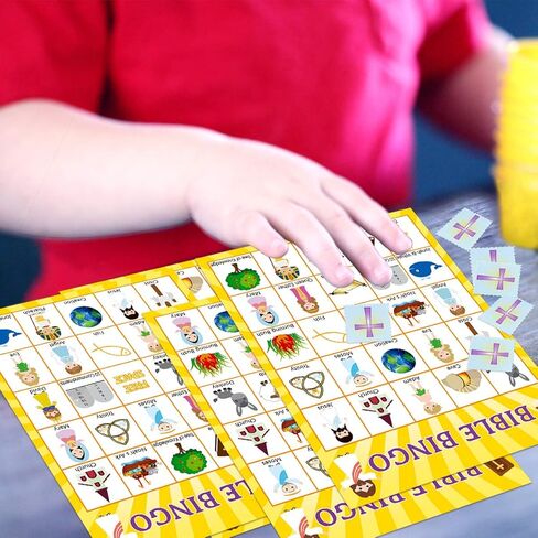 Fancy Land Bible Bingo Game for Vacation Bible School 24 Players for Kids Christian Sunday Church in Saudi Arabia