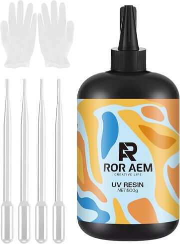 RorAem UV Resin 200g Crystal Clear Ultraviolet Curing UV Resin for Beginners Home DIY in Kuwait