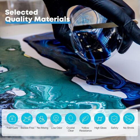 RorAem UV Resin 200g Crystal Clear Ultraviolet Curing UV Resin for Beginners Home DIY in Kuwait