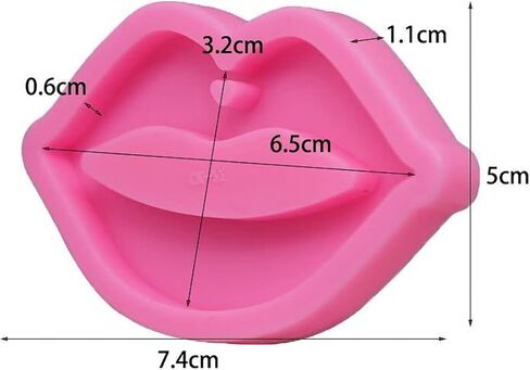 OHAOLYLE 3 Pcs Lips Silicone Mold Mouth Shape Epoxy Resin Molds with Hole for Keychain Pendant Decoration DIY Art Craft Cake Baking Mould Multifunction DIY Making Tools in Kuwait
