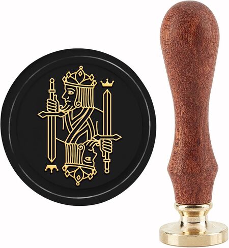 CRASPIRE Crow Wax Seal Stamp - 30mm Raven Moon Crystal Removable Brass Head Halloween Sealing Wax Stamp with Wooden Handle for Wedding Envelopes Invitations Cards Gift Packing in Saudi Arabia