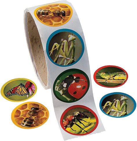 Fun Express Realistic Bug & Insect Stickers (100 Stickers Per Roll) 1.5" Stickers, Classroom Incentives, Scrapbooking, Arts & Crafts in Saudi Arabia