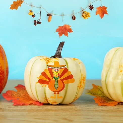 24 قطعة من ملصقات الديك الرومي DIY من LOVESTOWN، ملصقات Make-A-Turkey لعيد الشكر والحرف اليدوية للأطفال، مستلزمات ألعاب عيد الشكر لديكور نافذة الحفلات بموضوع الخريف in Saudi Arabia