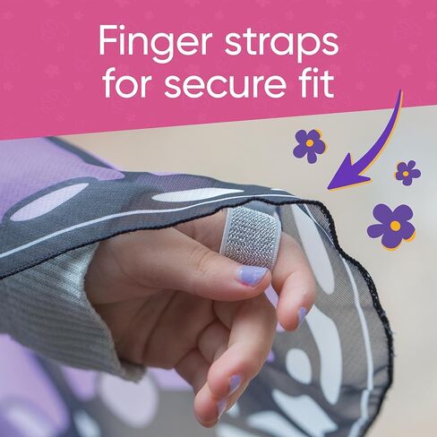 HearthSong Colorful Polyester Butterfly Wings Costume for Kids' Dress Up Imaginative Play, Orange in Kuwait