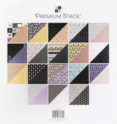 DCWV Halloween Cardstock 12x12 Happy Haunts، ورق زخرفي للفنون والحرف اليدوية لوازم بطاقات الهالوين ورق الهالوين المزخرف ومخزون البطاقات ووسادة بطاقات الهالوين وبريق البطاقات in Kuwait