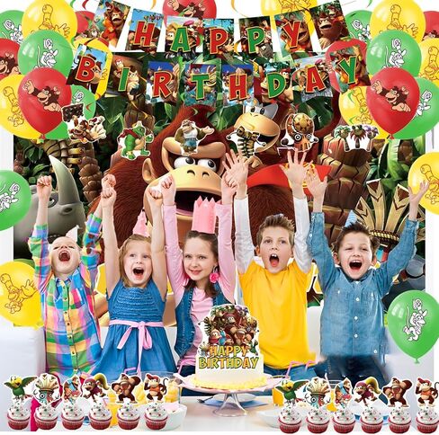 61 قطعة من ديكورات حفلات أعياد الميلاد على شكل حمار كانتري، تتضمن لافتة عيد ميلاد، وغطاء للكيك، وغطاء للكب كيك، ودوامة معلقة، وبالون لاتكس، وملصق، وخلفية in Kuwait