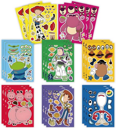 24 قطعة من ملصقات توي ستوري DIY، ديكورات الحفلات ذات طابع توي ستوري، ملصقات إضافية لطيفة ومضحكة. in Kuwait