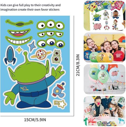 24 قطعة من ملصقات توي ستوري DIY، ديكورات الحفلات ذات طابع توي ستوري، ملصقات إضافية لطيفة ومضحكة. in Kuwait