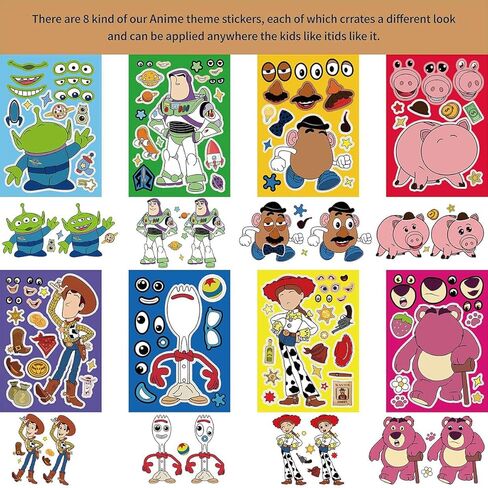 24 قطعة من ملصقات توي ستوري DIY، ديكورات الحفلات ذات طابع توي ستوري، ملصقات إضافية لطيفة ومضحكة. in Kuwait