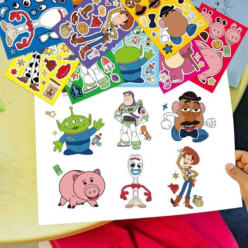 24 قطعة من ملصقات توي ستوري DIY، ديكورات الحفلات ذات طابع توي ستوري، ملصقات إضافية لطيفة ومضحكة. in Kuwait