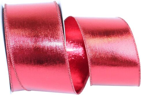 Reliant Ribbon Lame Foil Metallic Two-sided Wired Edge Ribbon, 6 Inch X 10 Yards, Gold in Kuwait