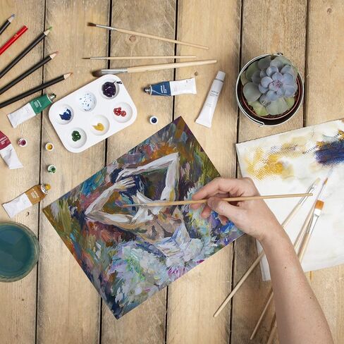 حامل خشبي لسطح الطاولة للفنون - مجموعة كاملة من 108 قطعة من صناديق الوسائط المختلطة للفنانين، حامل قابل للتعديل من خشب الزان الفاخر مع درجين وتخزين سطح المكتب للرسم والرسم in Kuwait