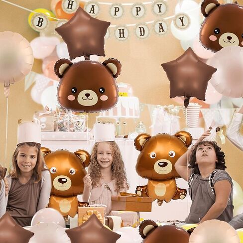 14 قطعة من بالونات الدب، بالونات تيدي بير ديكورات حفلات استقبال المولود الجديد، بالونات فويل على شكل حيوانات بعبارة We Can Bearly Waits، لوازم ديكور حفلات اعياد الميلاد in Kuwait