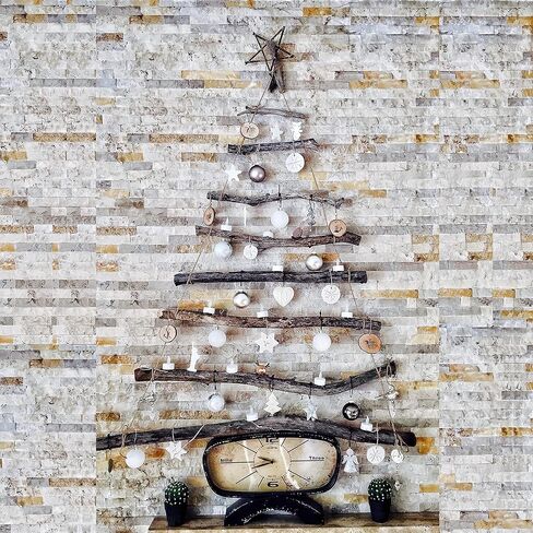 شرائح خشبية للزينة من جويافو، 30 قطعة 2.4 انش - 2.8 انش، شرائح خشبية دائرية فارغة من الخشب الطبيعي لتزيين حفلات الكريسماس وحفلات الزفاف وحفلات استقبال المولود الجديد in Kuwait