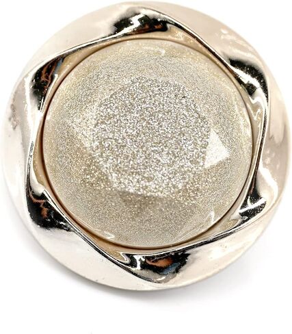 Craftisum 20 pcs Cream Glitter Powder Beveled Cut Resin Cover with Sewing Shank Coat Buttons -25mm -1" in Saudi Arabia