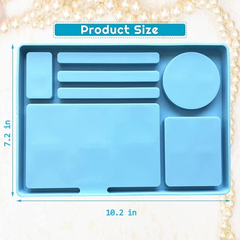 قوالب راتنج ريفاندا صينية سيليكون كبيرة، قالب صينية راتنج مستطيلة مع حافة، قوالب صينية كبيرة لمنظم تخزين قالب لوح تقديم السيليكون من راتنجات الإيبوكسي، قوالب إيبوكسي صينية متعددة الأغراض من السيليكون in Kuwait