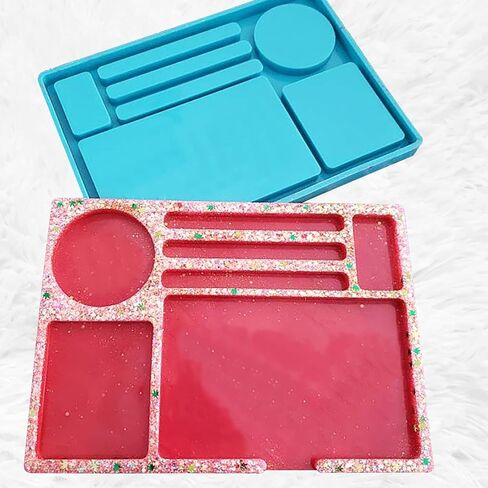 قوالب راتنج ريفاندا صينية سيليكون كبيرة، قالب صينية راتنج مستطيلة مع حافة، قوالب صينية كبيرة لمنظم تخزين قالب لوح تقديم السيليكون من راتنجات الإيبوكسي، قوالب إيبوكسي صينية متعددة الأغراض من السيليكون in Kuwait