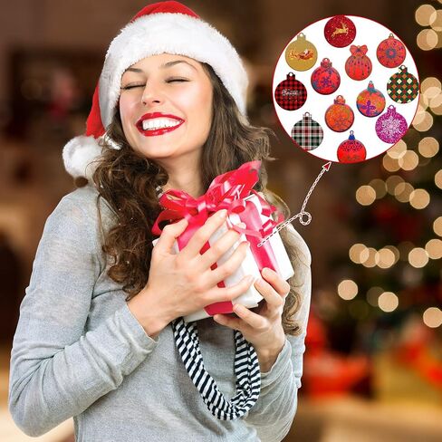 Perthlin 12 Pcs Christmas Resin Mold with Ribbon, Round Shape Silicone Ornament Molds Smooth Surface DIY Craft Keychain Molds for Epoxy Resin Jewelry Making Party Supplies in Saudi Arabia