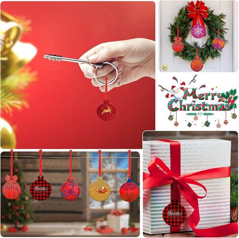 Perthlin 12 Pcs Christmas Resin Mold with Ribbon, Round Shape Silicone Ornament Molds Smooth Surface DIY Craft Keychain Molds for Epoxy Resin Jewelry Making Party Supplies in Saudi Arabia