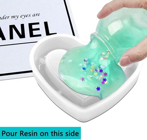 Pack of 4, Resin Silicone Molds, SourceTon Ashtray Resin Silicone Molds with Square Shape, Heart Shape, Rhombus Shape and Round Shape for Resin Casting, DIY Handcrafts in Saudi Arabia