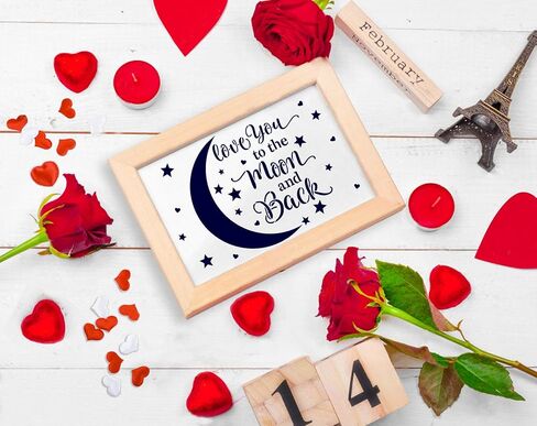 مجموعة استنسلات عيد الحب من جي إس ديزاينز، مجموعة من 6 قطع تزيين عيد الحب 15.24 سم × 15.24 سم لصنع بطاقات البسكويت - نوع نحلة وقمر الحب والقمر والقلوب والأسهم المتقاطعة والحب (SL-078) in Kuwait