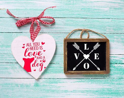 مجموعة استنسلات عيد الحب من جي إس ديزاينز، مجموعة من 6 قطع تزيين عيد الحب 15.24 سم × 15.24 سم لصنع بطاقات البسكويت - نوع نحلة وقمر الحب والقمر والقلوب والأسهم المتقاطعة والحب (SL-078) in Kuwait