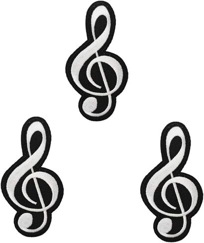 Cute-Patch G Clef Treble Musical Note Iron-on Patches in Saudi Arabia