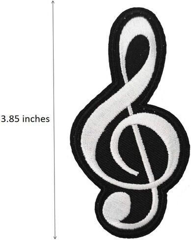 Cute-Patch G Clef Treble Musical Note Iron-on Patches in Saudi Arabia