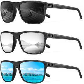 ANYLUV Polarized Sunglasses for Men Women, Lightweight Classic Square Mens Sunglasses UV Protection for Driving