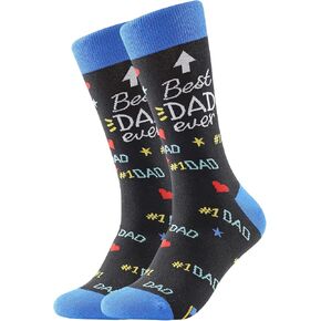 جوارب BONANGEL Dad للرجال جوارب غير تقليدية مضحكة ومبتكرة، أفضل الهدايا لعيد الأب وعيد الميلاد من ابنة الابن in Kuwait