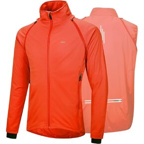33,000ft Men's Cycling Jacket Long Sleeve, Waterproof Running Bike Vest Outerwear Reflective Windproof Sleeveless Jacket in Saudi Arabia