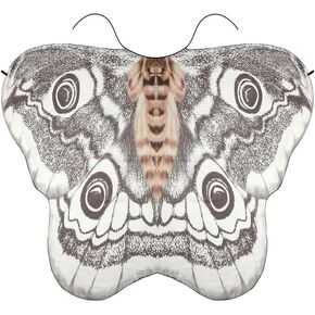 Liitrsh 2 Pcs Halloween Moth Butterfly Costume Butterfly Moth Wings Moth Cape Gray Butterfly Cape with Headband for Women Girl in Saudi Arabia