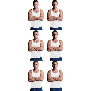 Andrew Scott Men's Cotton A-Shirt Tanks | Tag Free 100% Cotton Tank Tops |Multi Packs-Colors