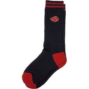 Ripple Junction Naruto Shippuden Adult Mens Novelty Anime Tube Socks 1 Pair Embroidered Akatsuki Cloud One Size Multicolored Officially Licensed in Saudi Arabia