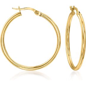 أقراط روس سيمونز الإيطالية من الذهب الأصفر عيار 2 مم عيار 18 قيراط in Kuwait